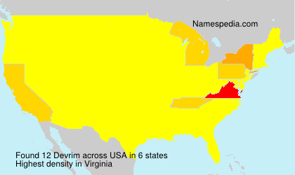Surname Devrim in USA Surname Devrim in USA