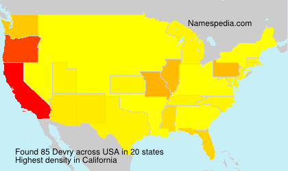Surname Devry in USA Surname Devry in USA