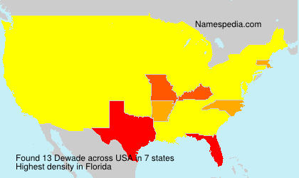 Surname Dewade in USA Surname Dewade in USA