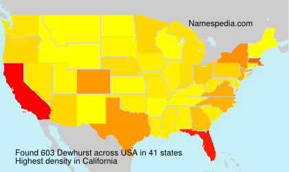 Surname Dewhurst in USA Surname Dewhurst in USA