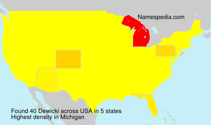 Surname Dewicki in USA Surname Dewicki in USA