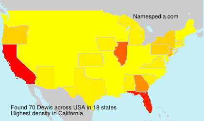 Surname Dewis in USA Surname Dewis in USA