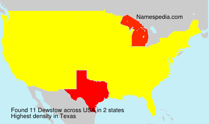 Surname Dewstow in USA Surname Dewstow in USA