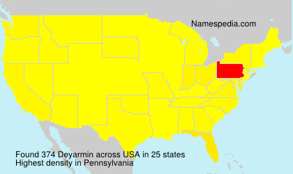 Surname Deyarmin in USA