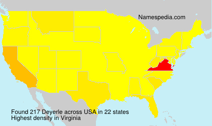 Surname Deyerle in USA Surname Deyerle in USA