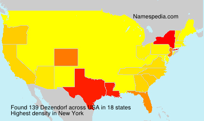 Surname Dezendorf in USA