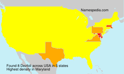 Surname Dezfoli in USA Surname Dezfoli in USA