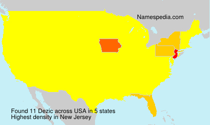 Surname Dezic in USA Surname Dezic in USA