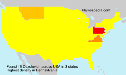 Surname Dezulovich in USA Surname Dezulovich in USA
