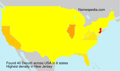 Surname Dezutti in USA Surname Dezutti in USA