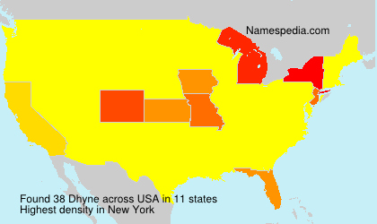 Surname Dhyne in USA Surname Dhyne in USA