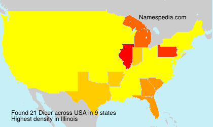 Surname Dicer in USA Surname Dicer in USA