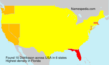Surname Didriksson in USA