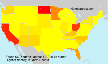 Surname Diederick in USA Surname Diederick in USA