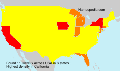 Surname Dierckx in USA Surname Dierckx in USA