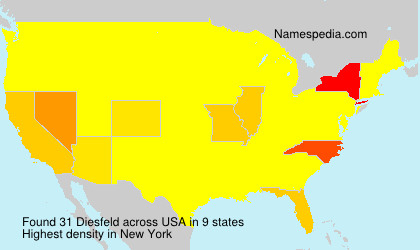 Surname Diesfeld in USA