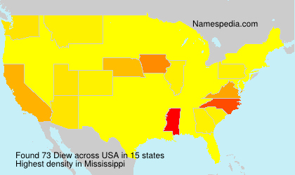 Surname Diew in USA Surname Diew in USA