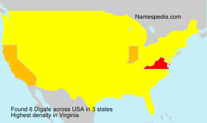 Surname Digafe in USA Surname Digafe in USA
