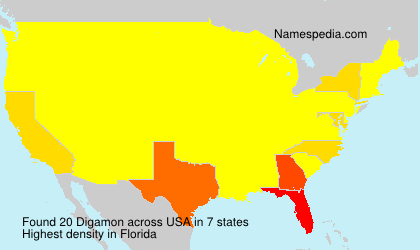 Surname Digamon in USA Surname Digamon in USA