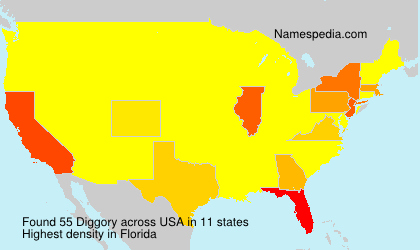 Surname Diggory in USA Surname Diggory in USA