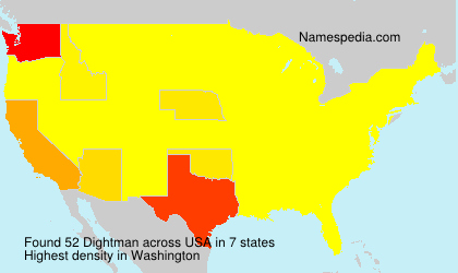 Surname Dightman in USA Surname Dightman in USA