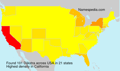 Surname Dijkstra in USA Surname Dijkstra in USA