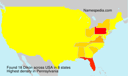 Surname Dikon in USA Surname Dikon in USA