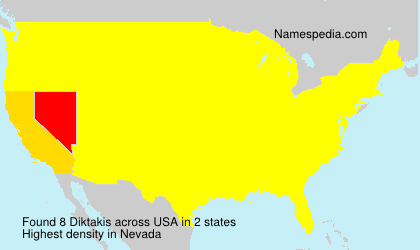 Surname Diktakis in USA Surname Diktakis in USA