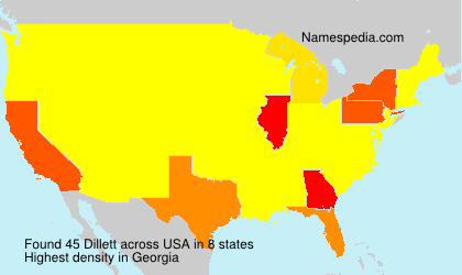 Surname Dillett in USA Surname Dillett in USA