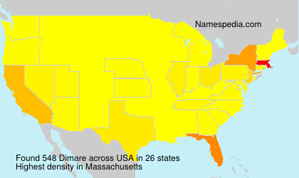 Surname Dimare in USA