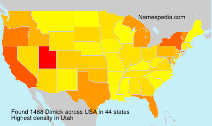 Surname Dimick in USA Surname Dimick in USA