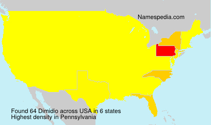 Surname Dimidio in USA Surname Dimidio in USA