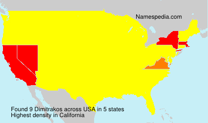 Surname Dimitrakos in USA Surname Dimitrakos in USA