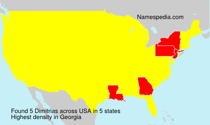 Surname Dimitrias in USA Surname Dimitrias in USA