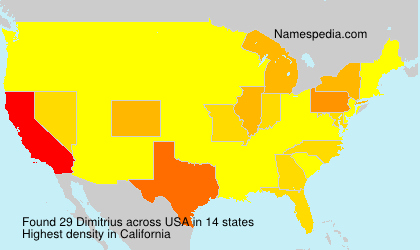 Surname Dimitrius in USA Surname Dimitrius in USA