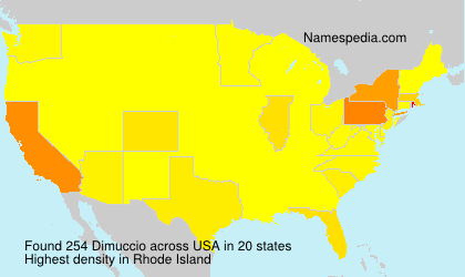 Surname Dimuccio in USA Surname Dimuccio in USA