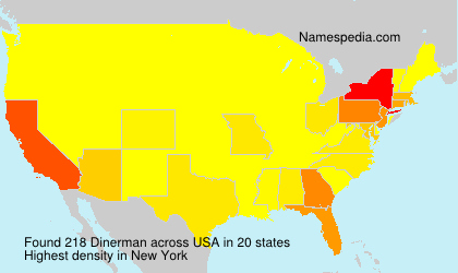 Surname Dinerman in USA Surname Dinerman in USA