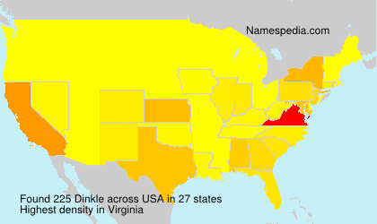 Surname Dinkle in USA Surname Dinkle in USA