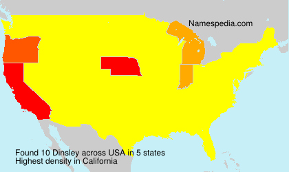 Surname Dinsley in USA Surname Dinsley in USA