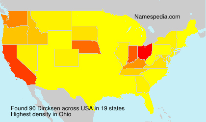 Surname Dircksen in USA Surname Dircksen in USA