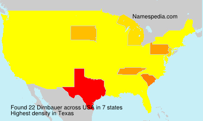Surname Dirnbauer in USA Surname Dirnbauer in USA