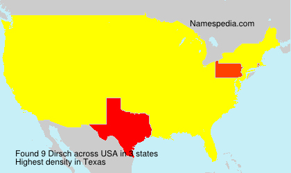 Surname Dirsch in USA Surname Dirsch in USA