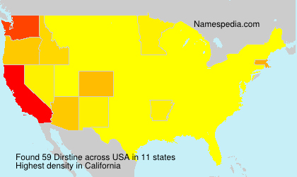 Surname Dirstine in USA Surname Dirstine in USA