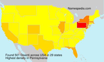 Surname Disanti in USA Surname Disanti in USA