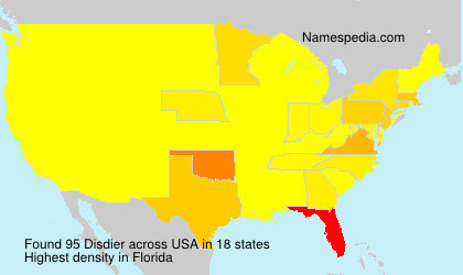 Surname Disdier in USA Surname Disdier in USA