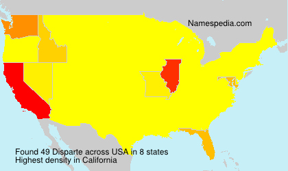 Surname Disparte in USA Surname Disparte in USA