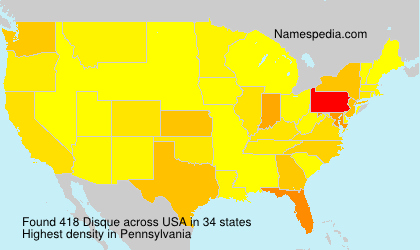 Surname Disque in USA Surname Disque in USA