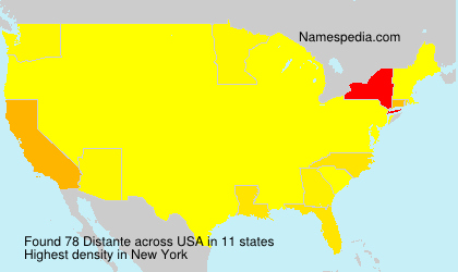 Surname Distante in USA Surname Distante in USA