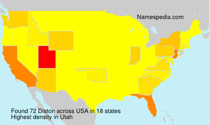 Surname Diston in USA Surname Diston in USA