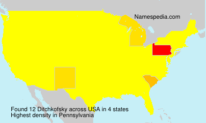 Surname Ditchkofsky in USA Surname Ditchkofsky in USA